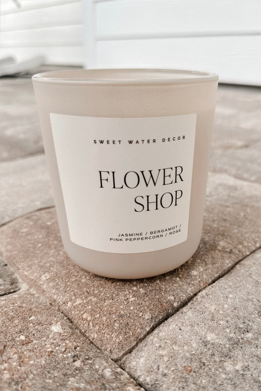 Flower Shop 15 oz Soy Candle, Matte Jar