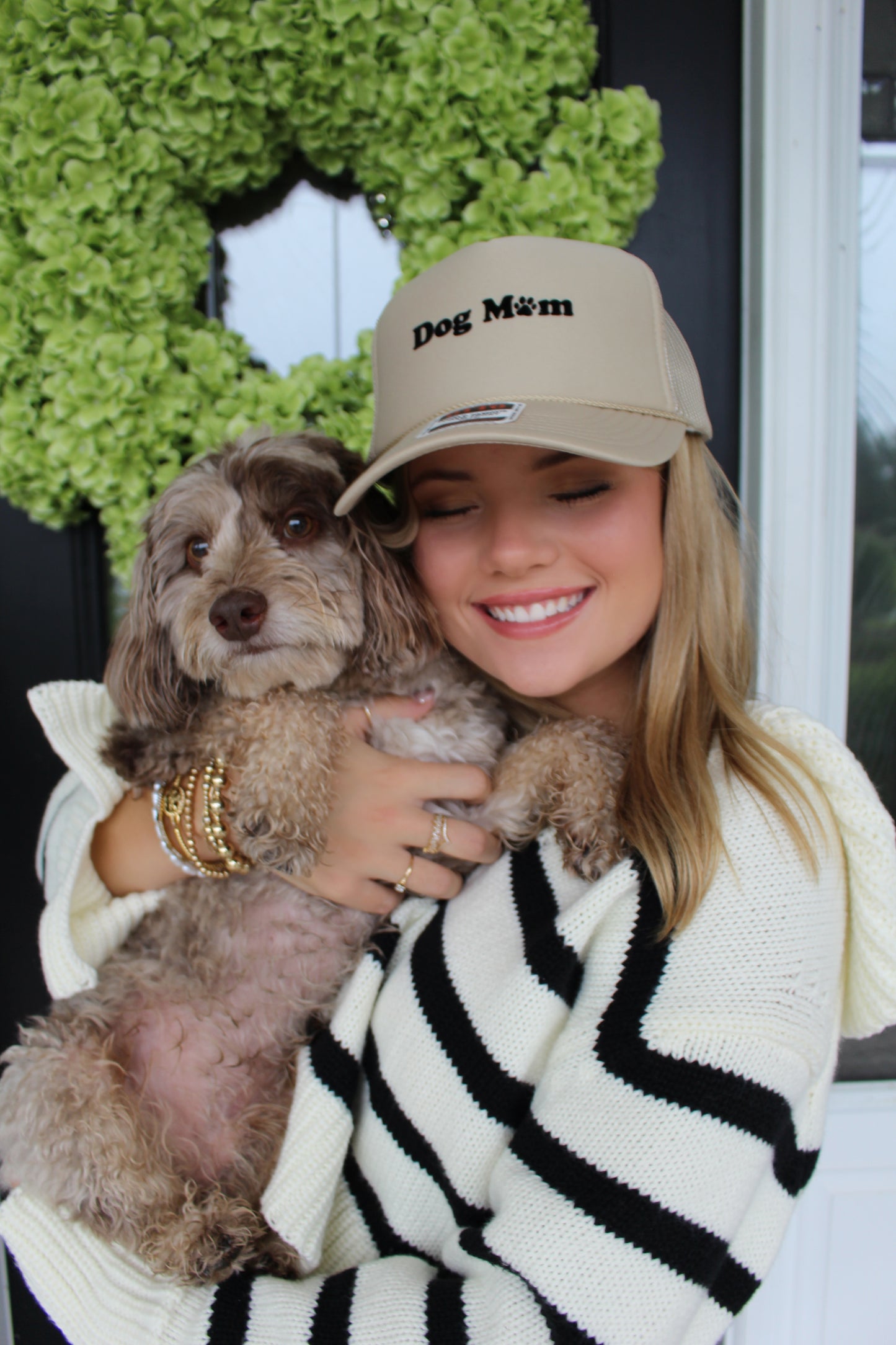 Dog Mom Trucker - Tan