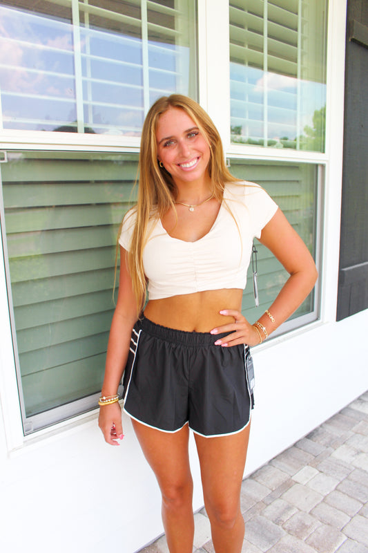 Active Chic On Point Shorts- Black/White