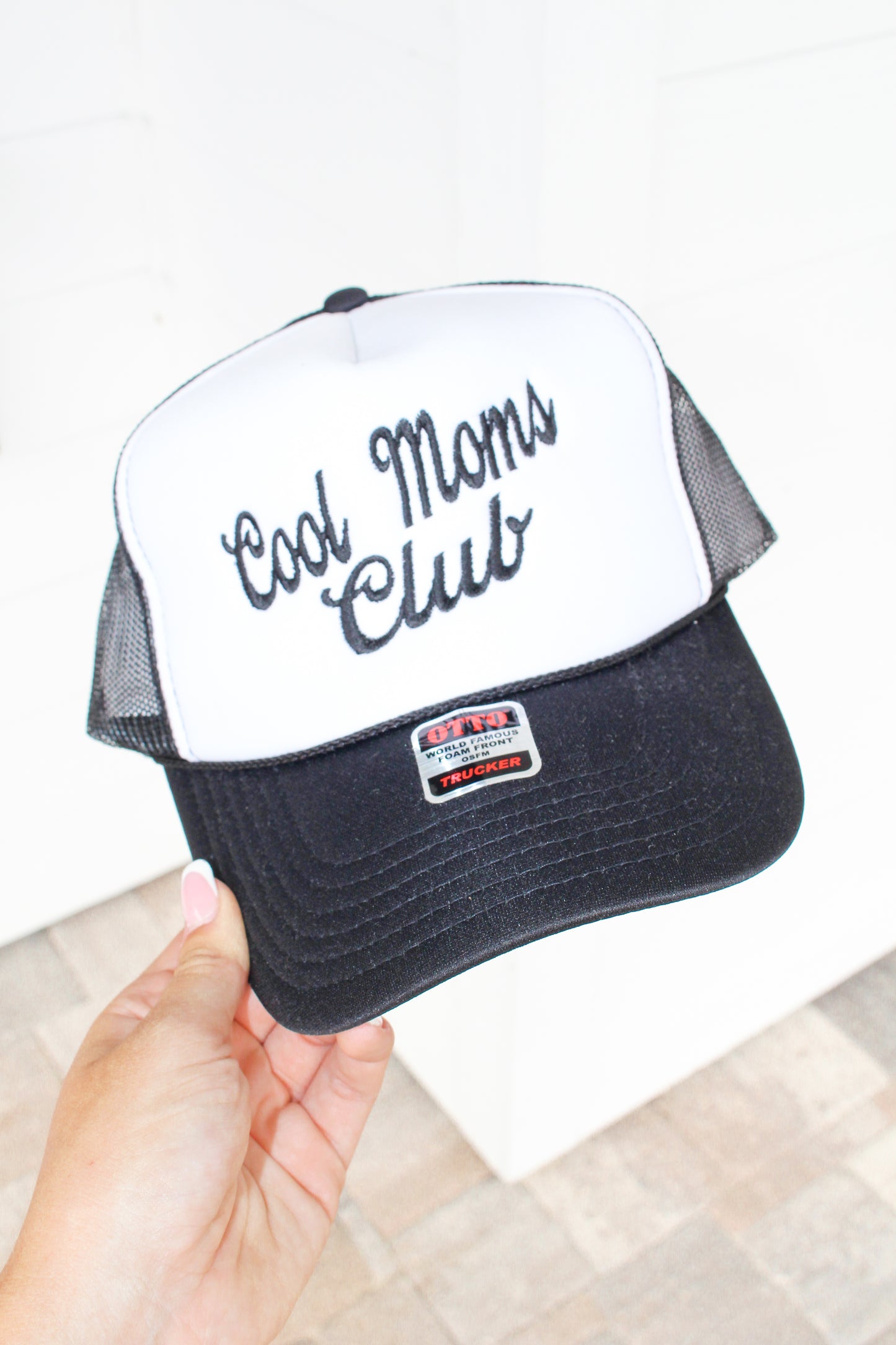Cool Moms Club Trucker Hat- Black
