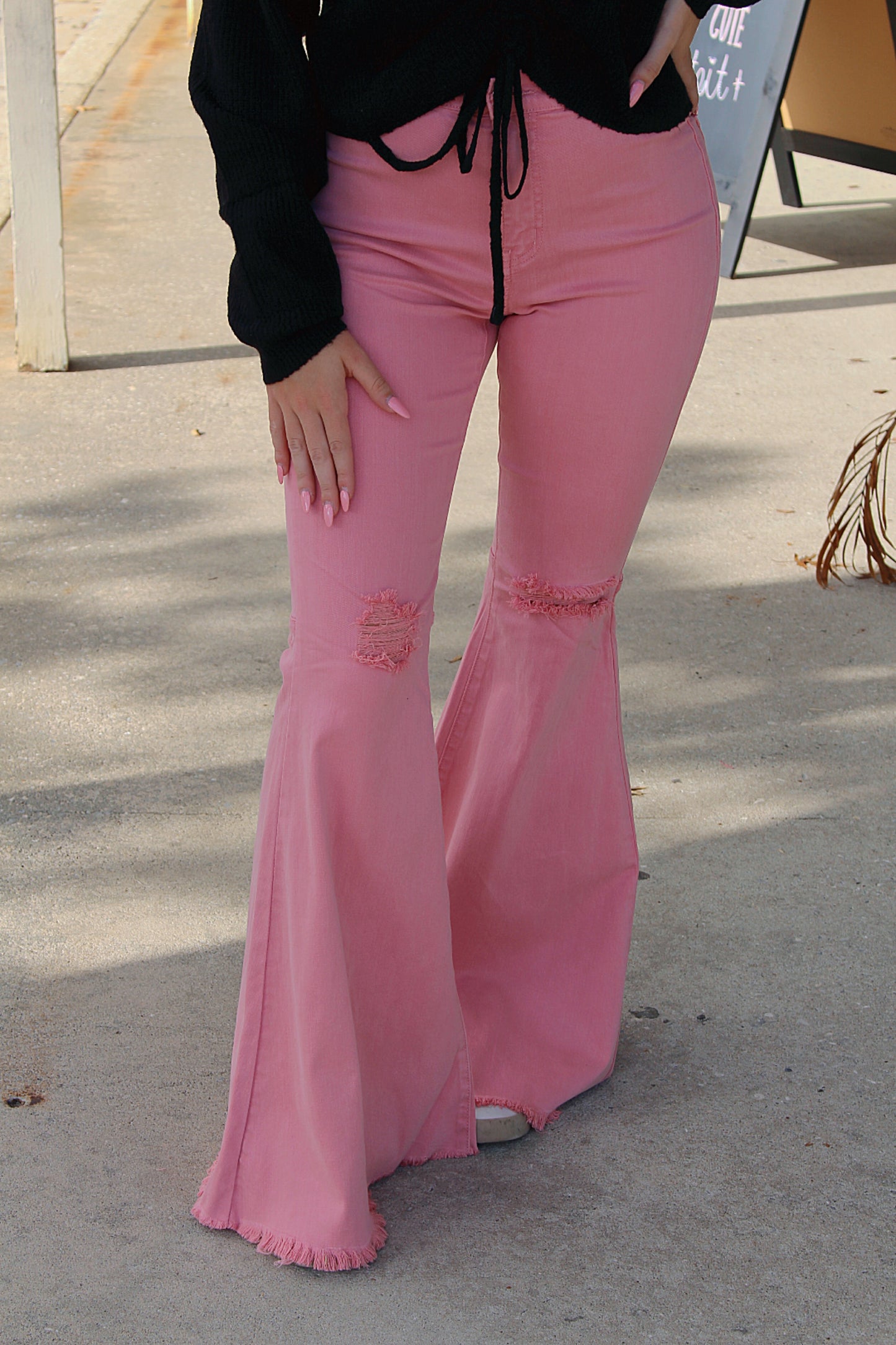 Bella Blush Flare Jeans