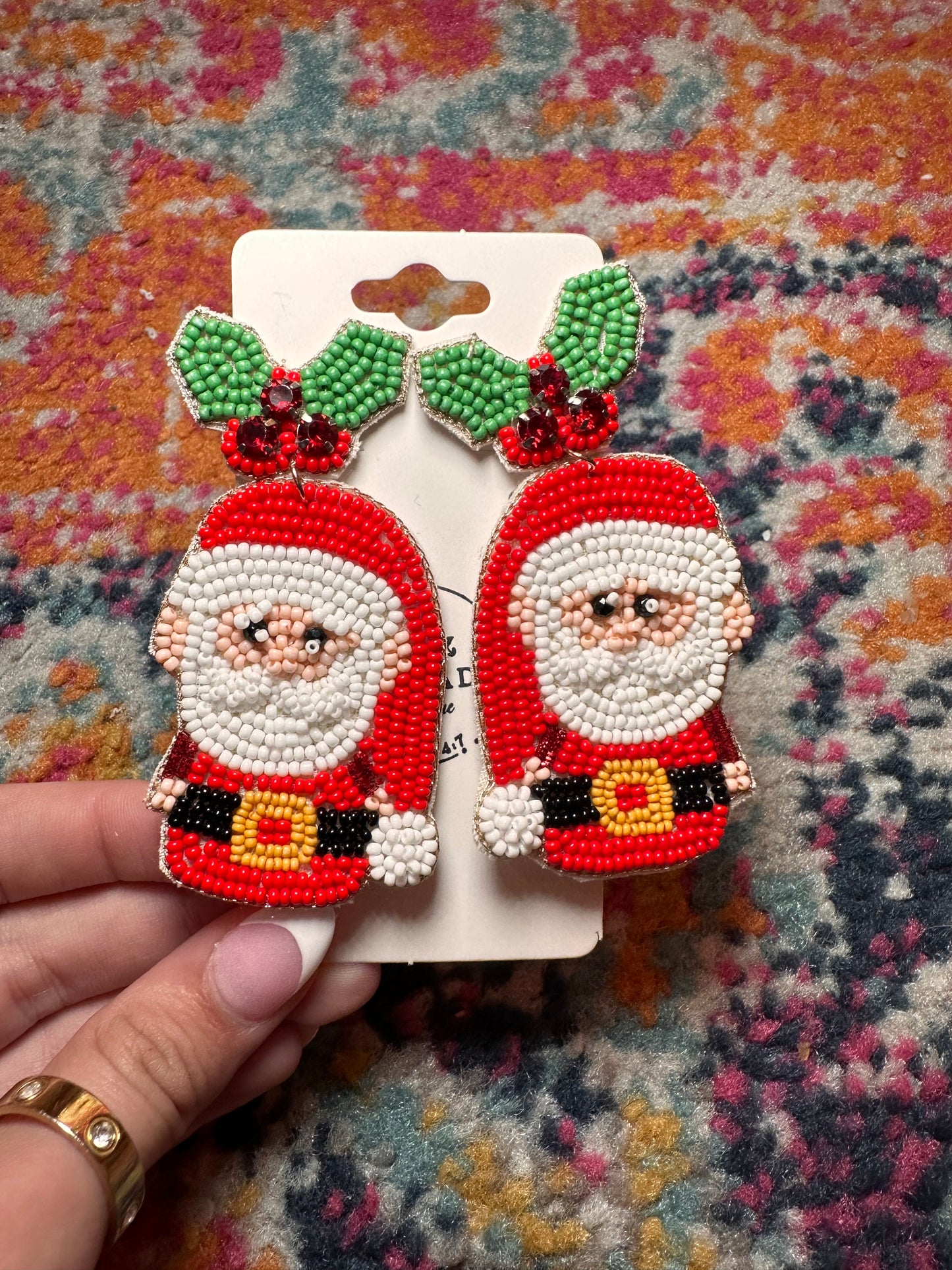 Christmas Santa Post Earring