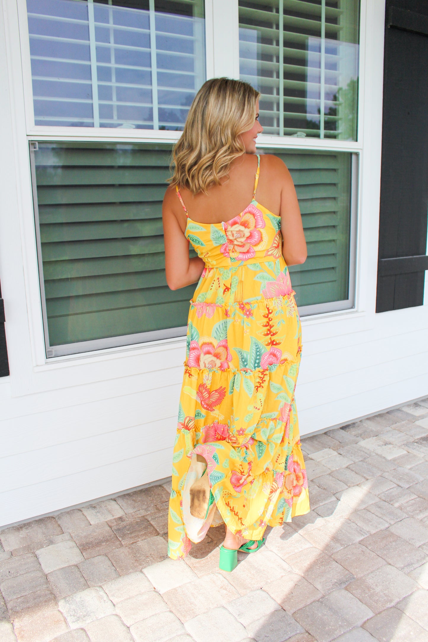 Island Glow Halter Maxi Dress- Orange