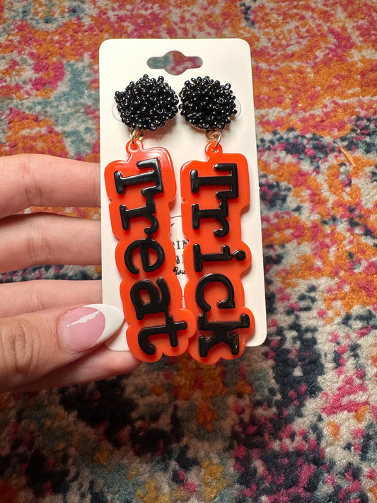 Halloween Treat Treat Seed Earrings