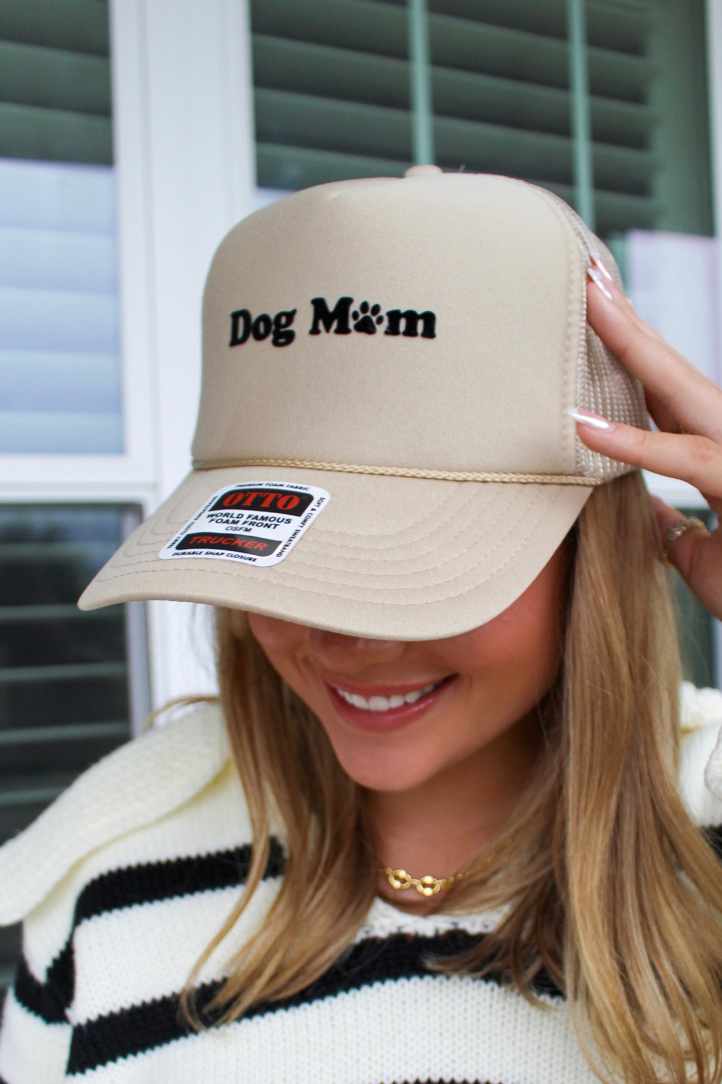 Dog Mom Trucker - Tan