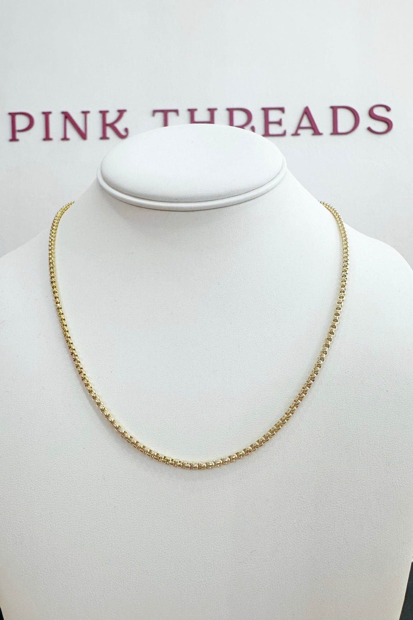 Klassy Rounds Chain Necklace- Gold