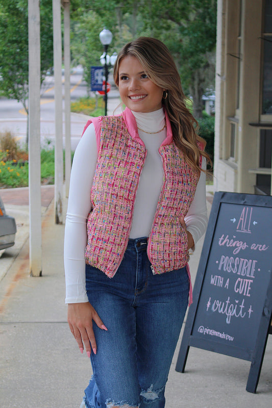 Barbie Pink Puffed Vest