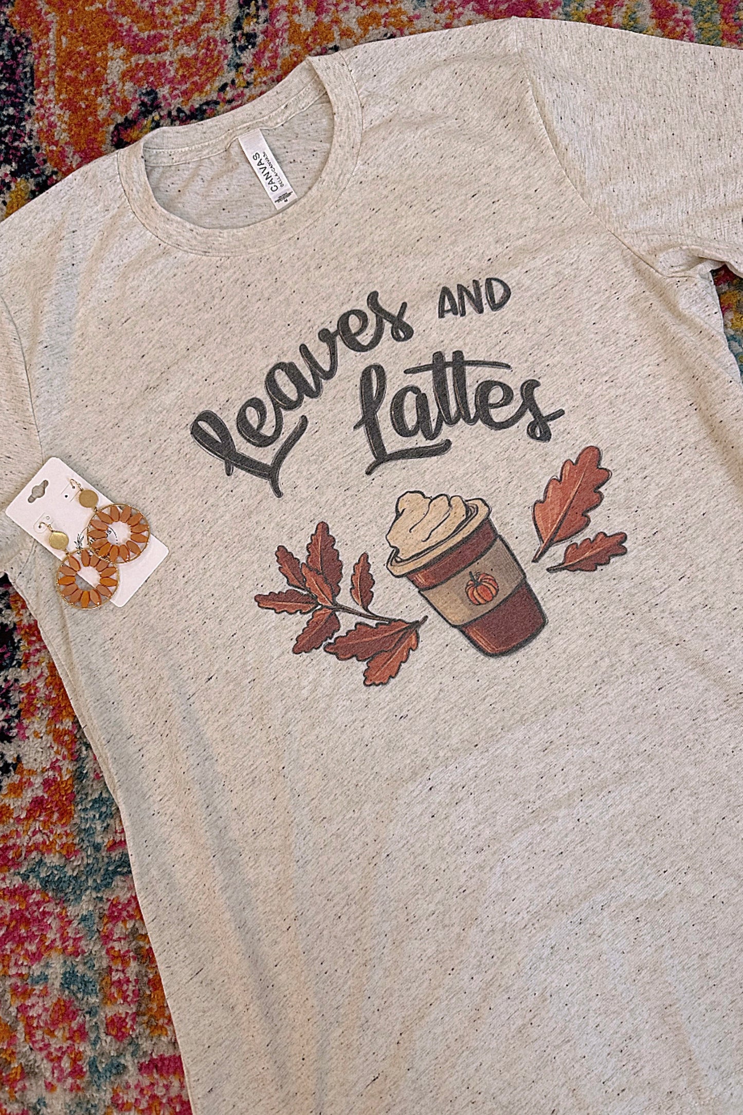 Leave And Lattes Graphic Tee- Cream
