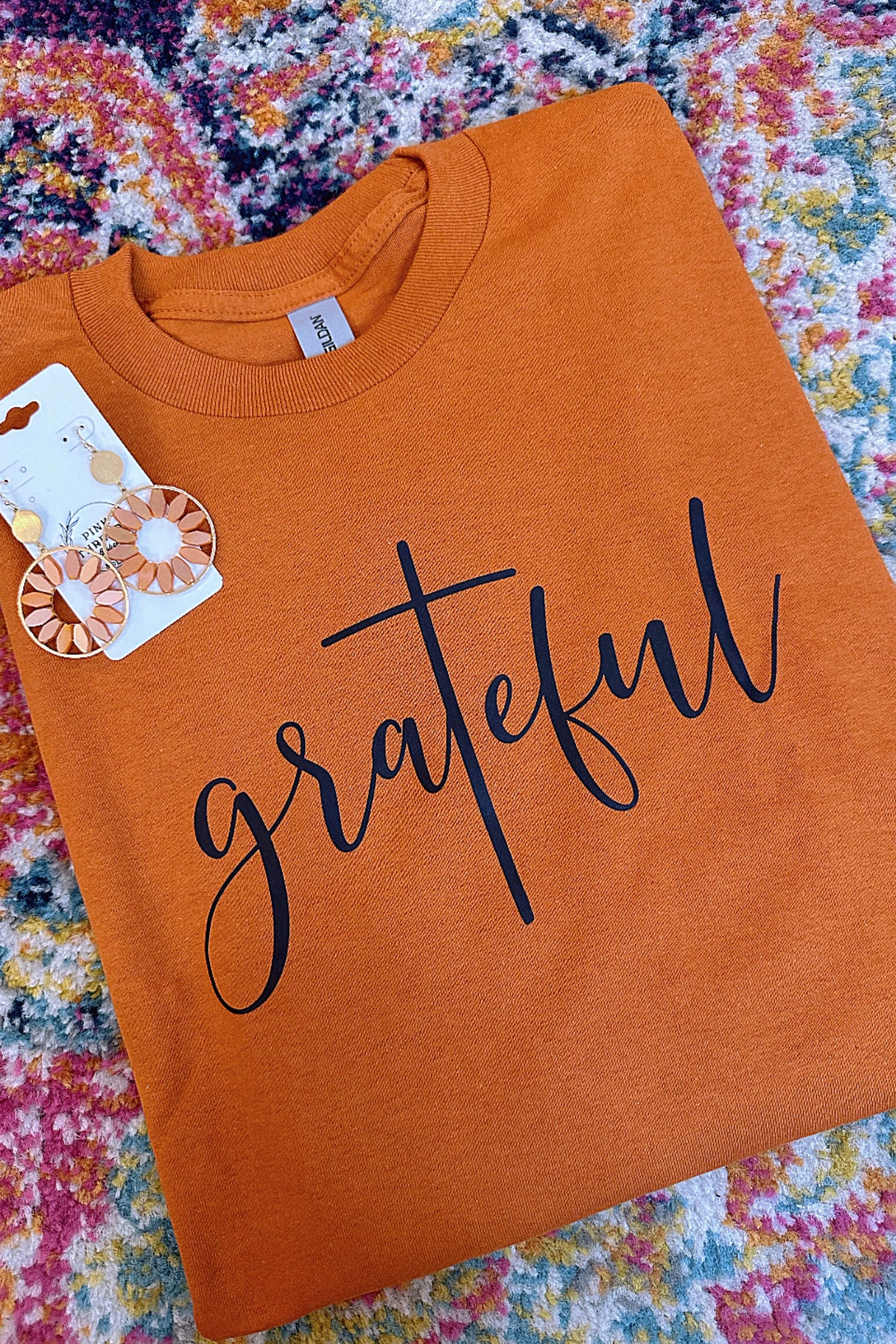 Grateful Long Sleeve- Orange