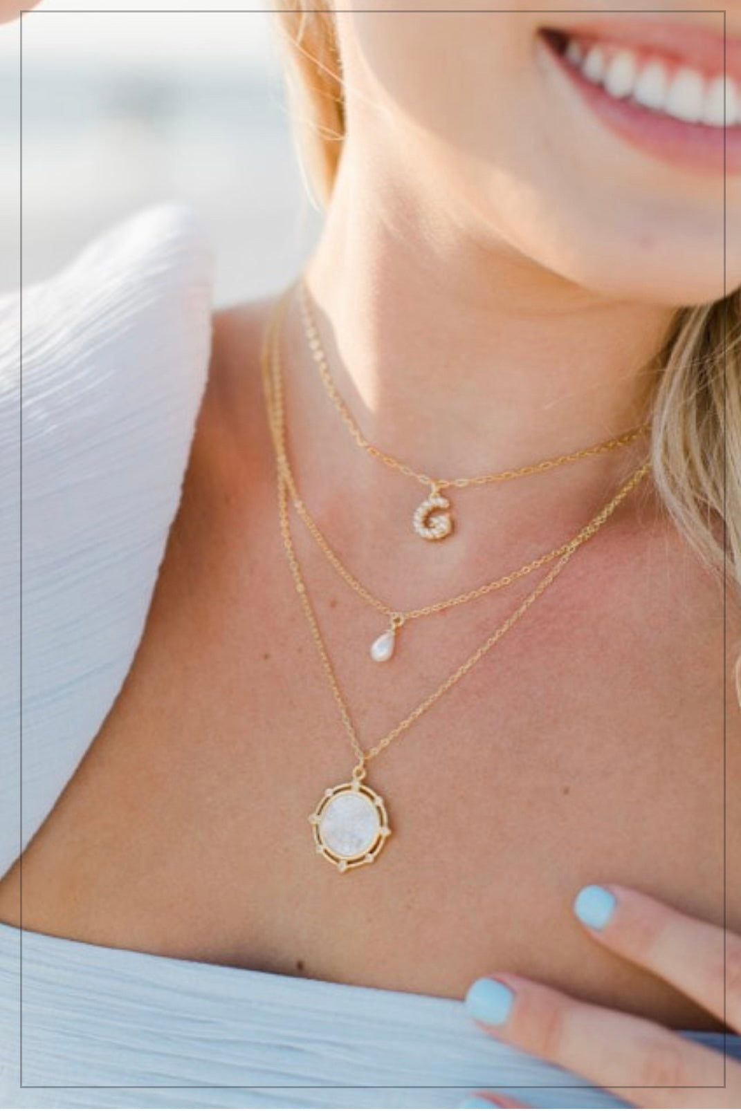 Shell Seeker Teardrop Pearl Necklace- Klassy Rounds