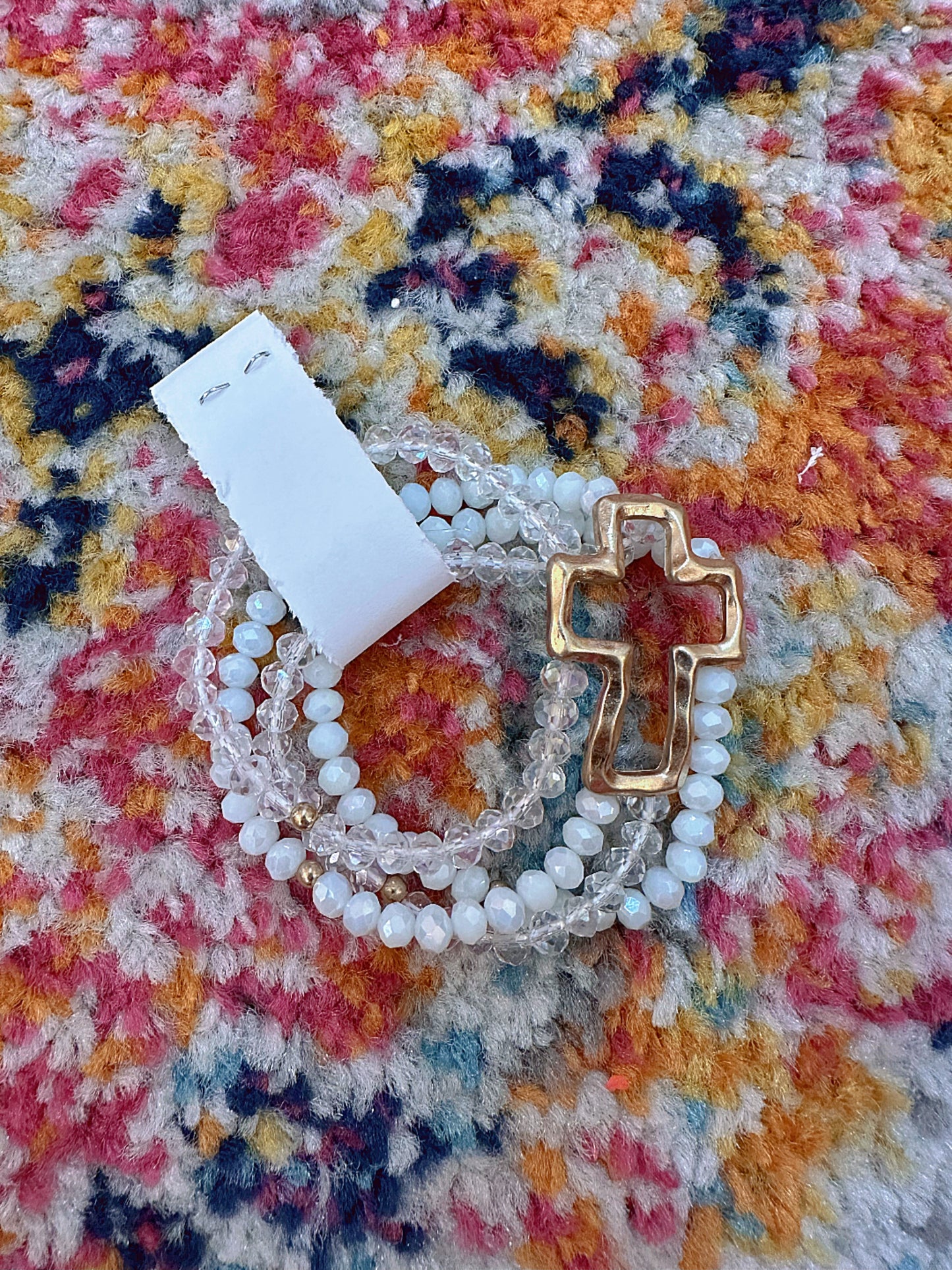 Gray Cross Bracelet Set