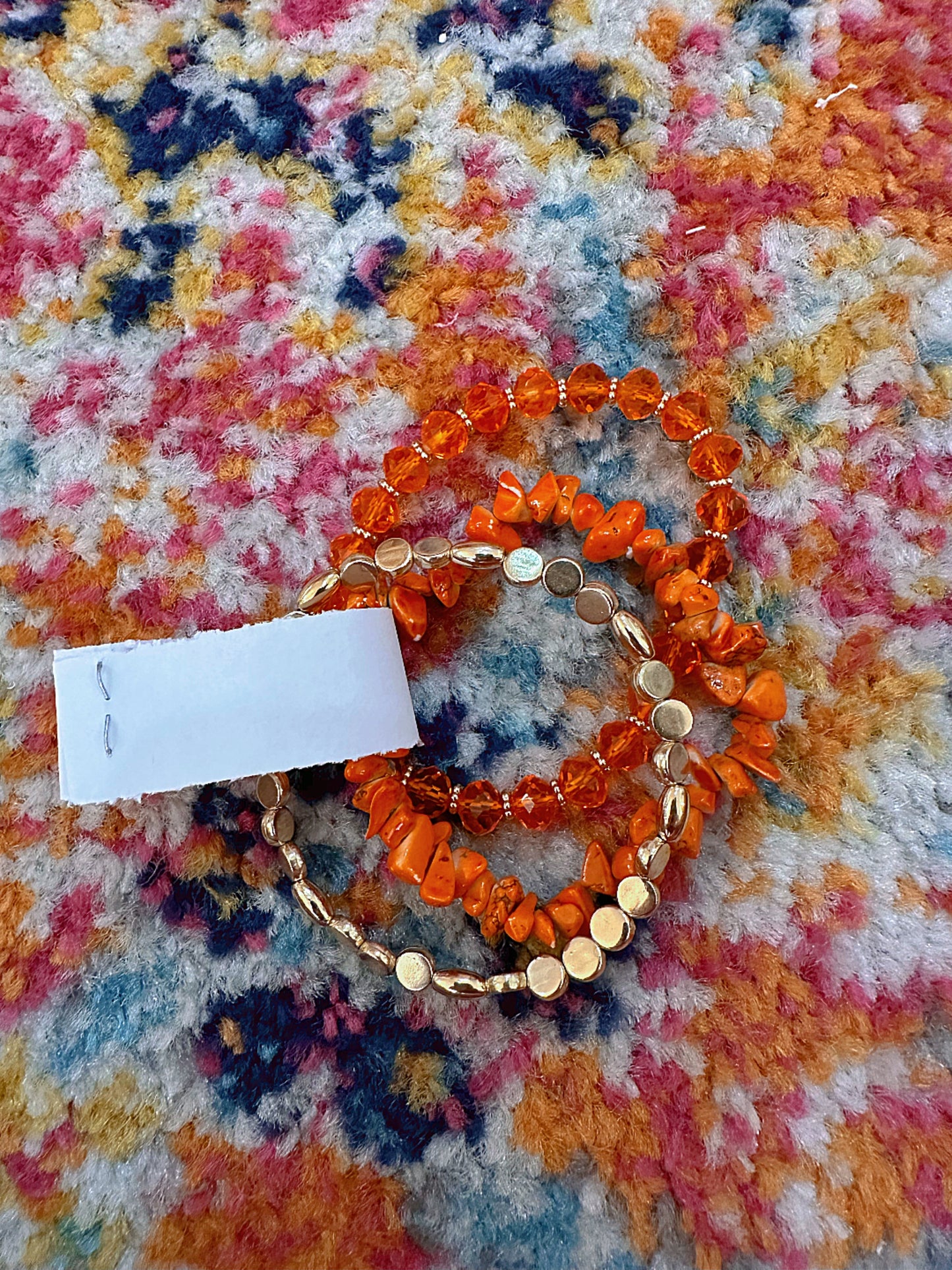 Orange and Gold Set Bracelet