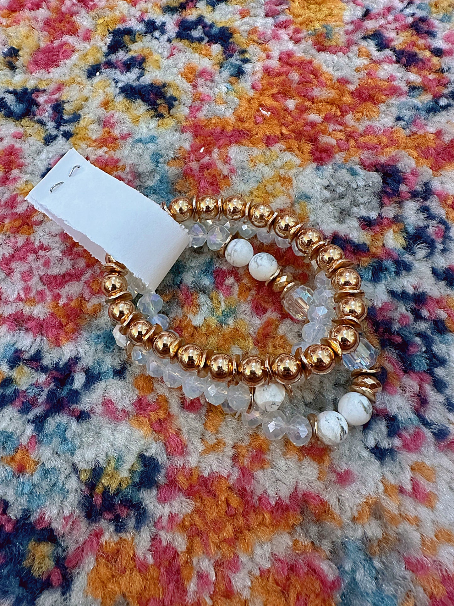 Marble and Gold Set Bracelet
