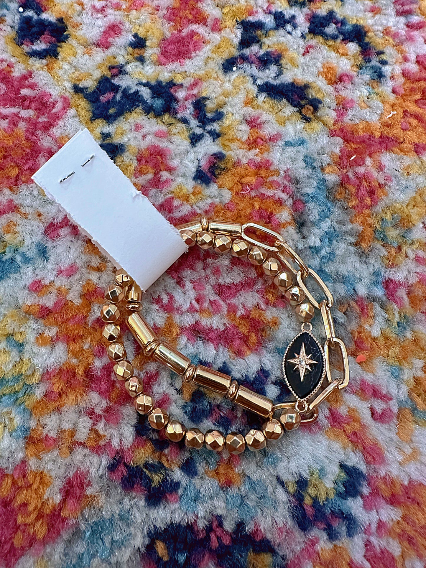 Black and Gold Bracelet Set
