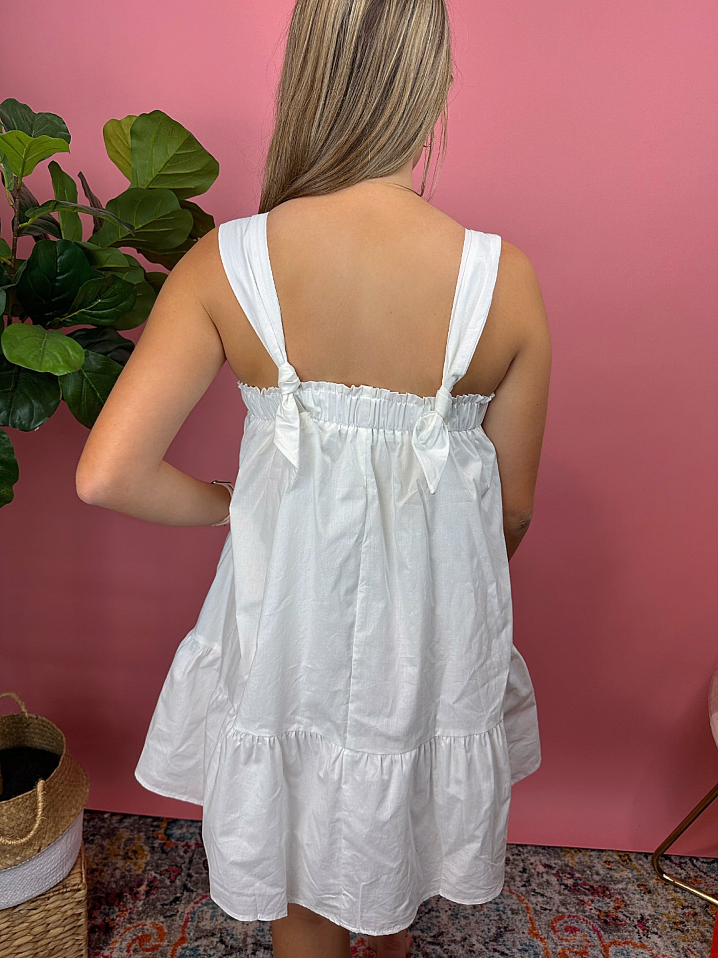 Into You Ruffled Dress- Off White