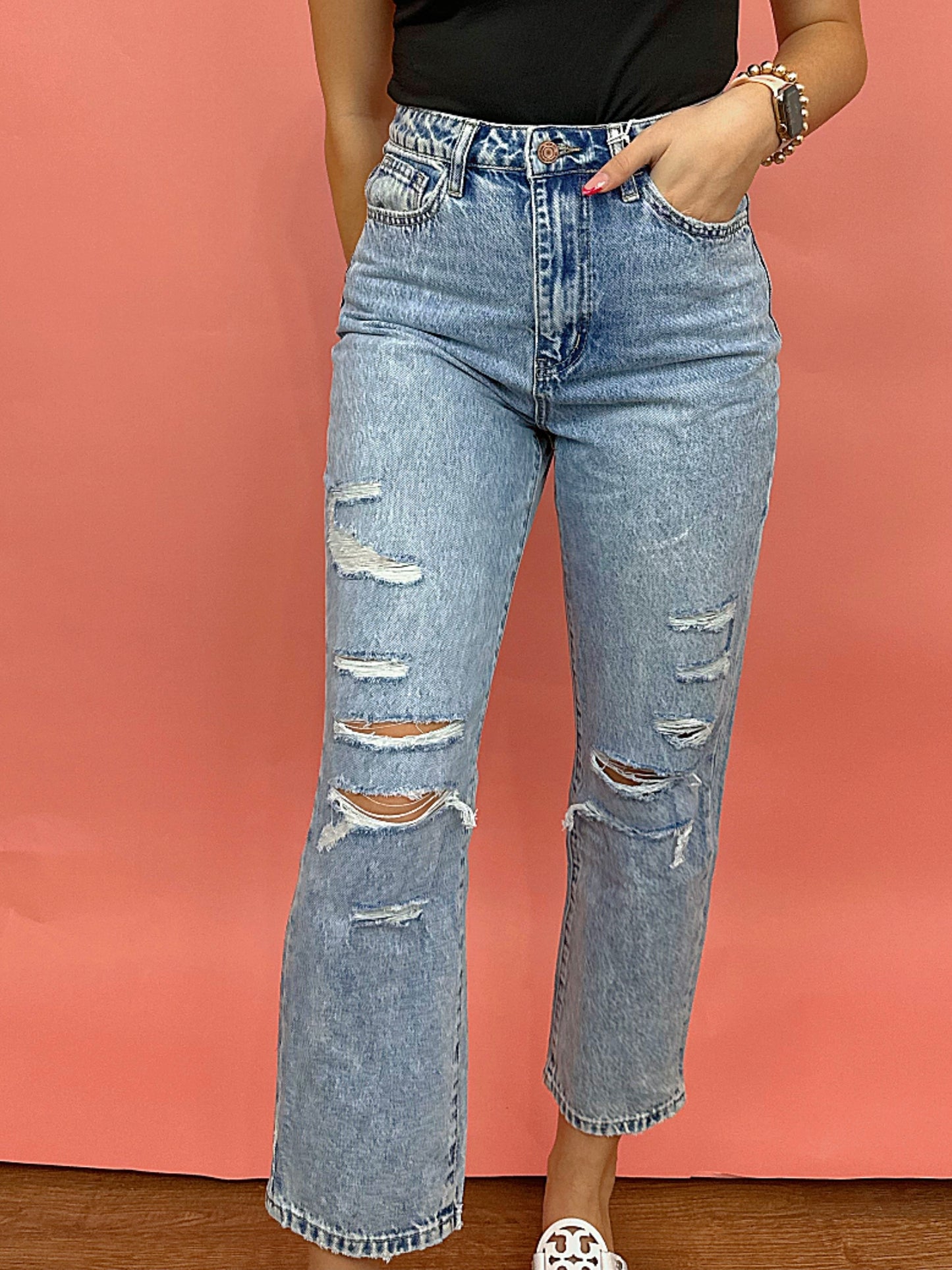 90's Vintage Bleach Washed Jeans VERVET